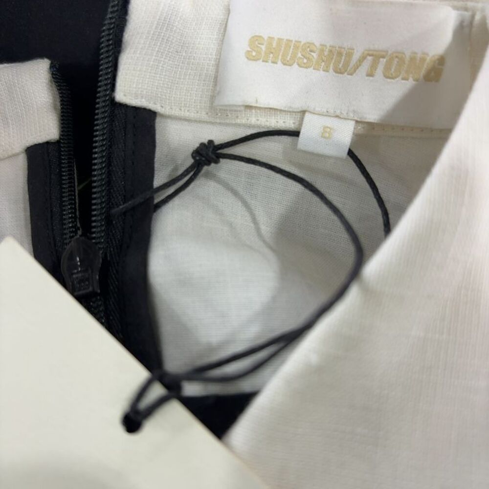 Shushu/Tong Shirt neck Patchwork Floral Mini Dress - Picture 7 of 7